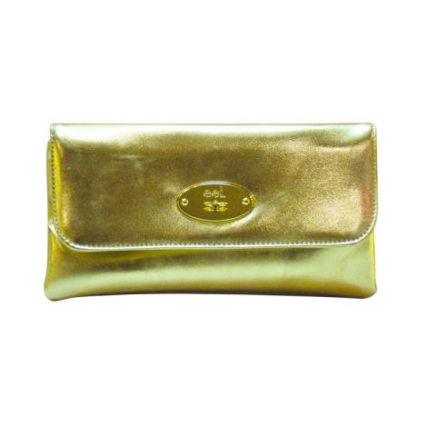 Gold PU cosmetic bag