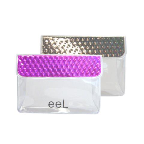 PVC cosmetic bag with laser paper