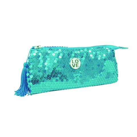 Blue sequins bag