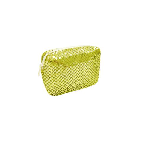 Gold metal mesh bag
