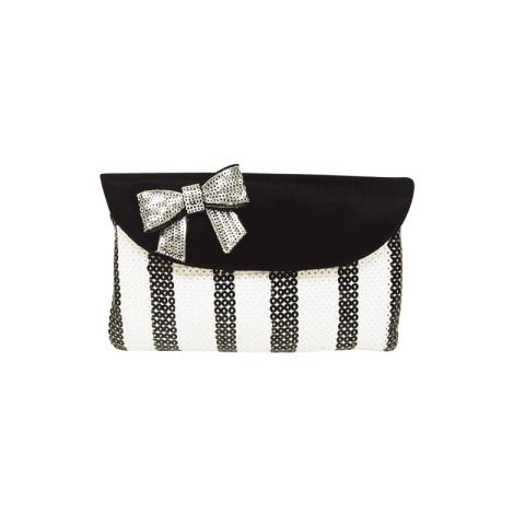 Sequins bag with bow