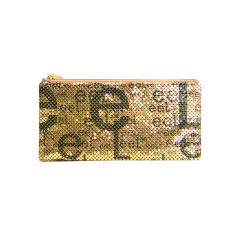 Gold metal mesh bag