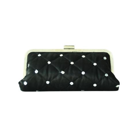 Sequins bag with metal clamp on top