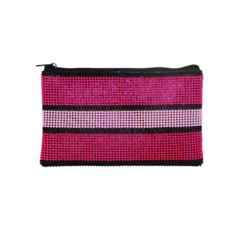 Metal mesh bag with beads