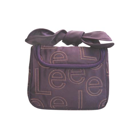 Polyester bag with bow on handle