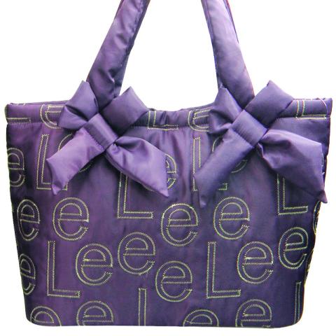 Polyester tote bag with bow