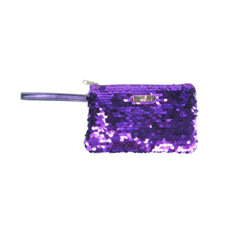 Purple sequins bag