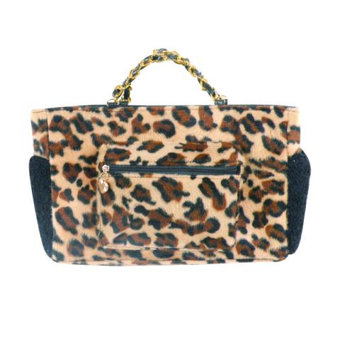 Fur bag with chian handle
