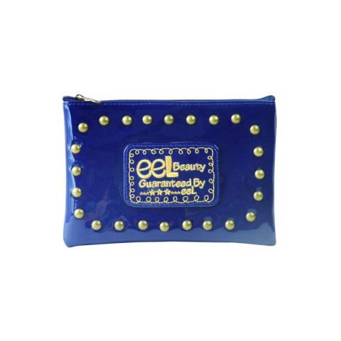 Blue PU bag with studs