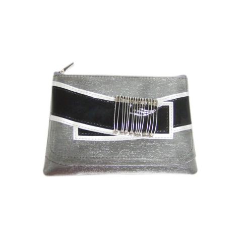 Cosmetic bag with pins in front side