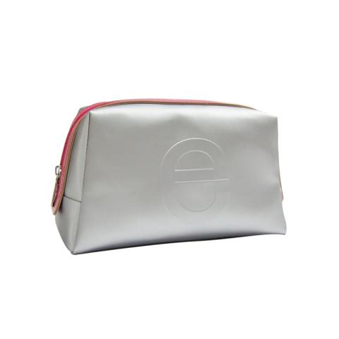 Silver PU cosmetic bag