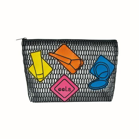 Mesh bag with patches