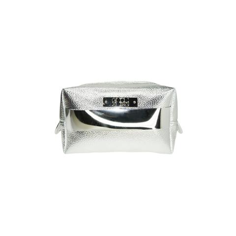 Silver PU cosmetic bag