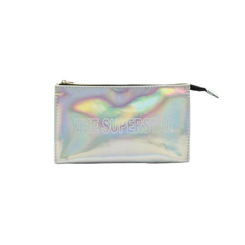 Silver cosmetic bag
