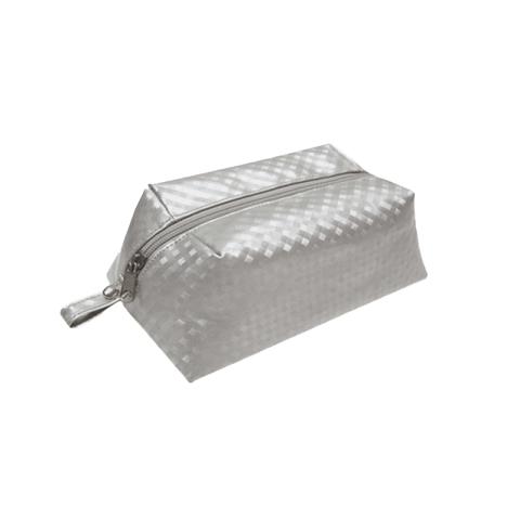 Silver cosmetic bag