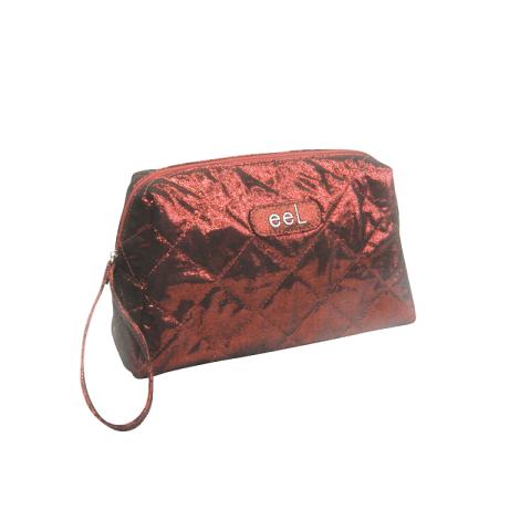 Burgundy cosmetic bag
