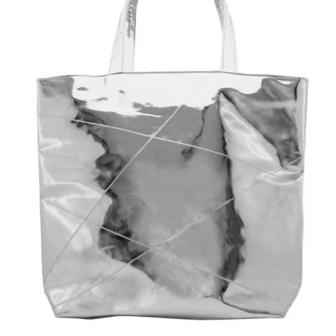 Silver tote bag