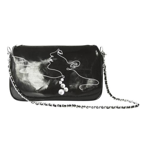 PU bag with chain handle