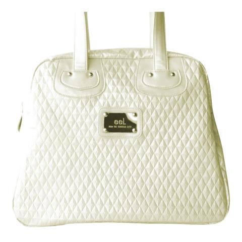 PU tote bag, diamond pattern