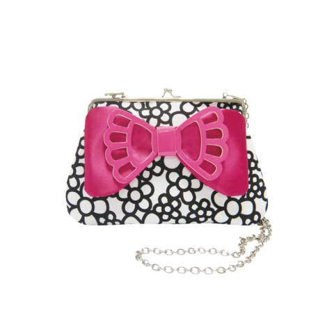 Cosmetic bag with bow