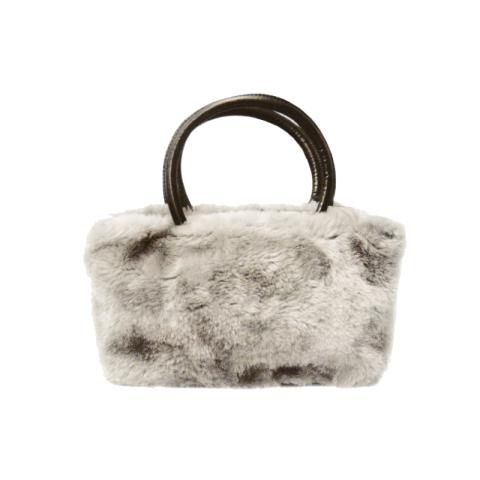Fur bag with handle