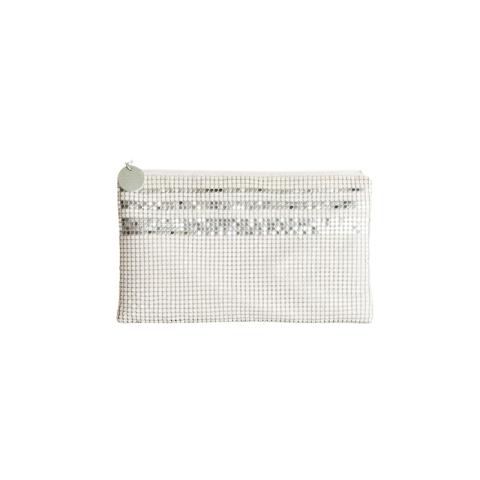 White metal mesh bag