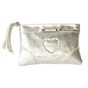 Silver cosmetic bag