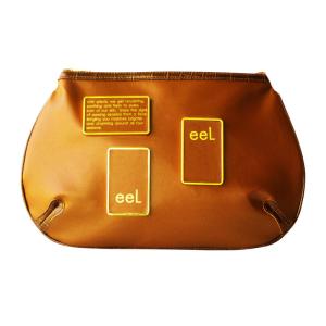 Brown PU cosmetic bag