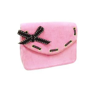Pinwale bag with bow