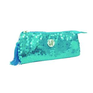 Blue sequins bag