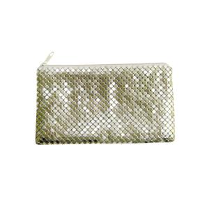 Light gold metal mesh bag