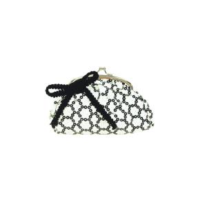 Sequins bag with metal clamp on top