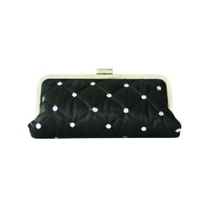 Sequins bag with metal clamp on top