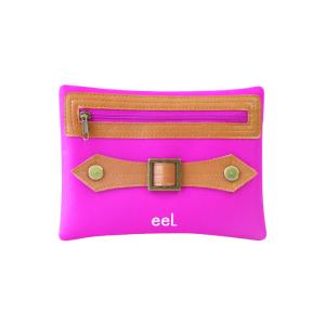 Fushia polyester cosmetic bag