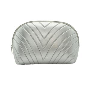 Silver cosmetic bag
