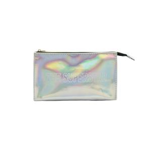 Silver cosmetic bag