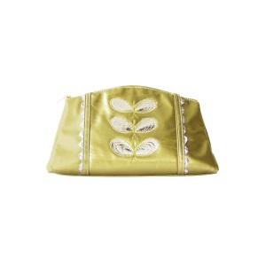 Gold cosmetic bag