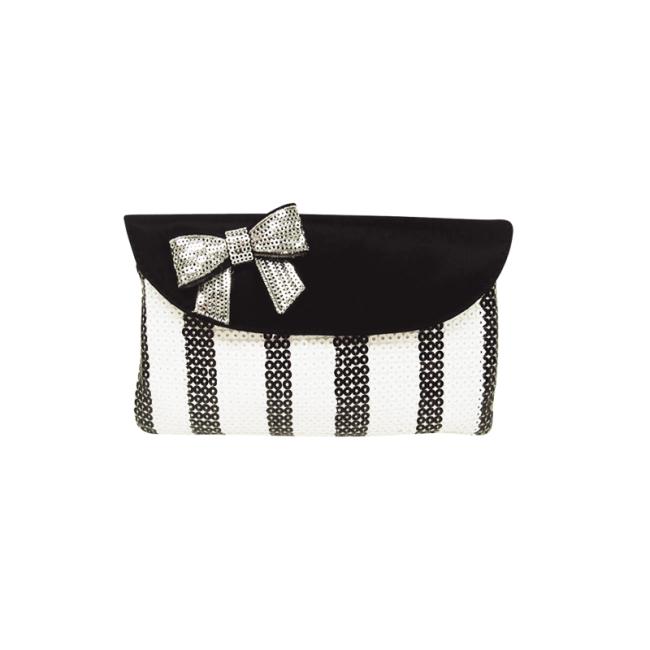 Sequins bag with bow