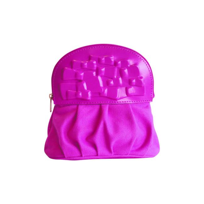 Fushia canvas bag with VAC form on top