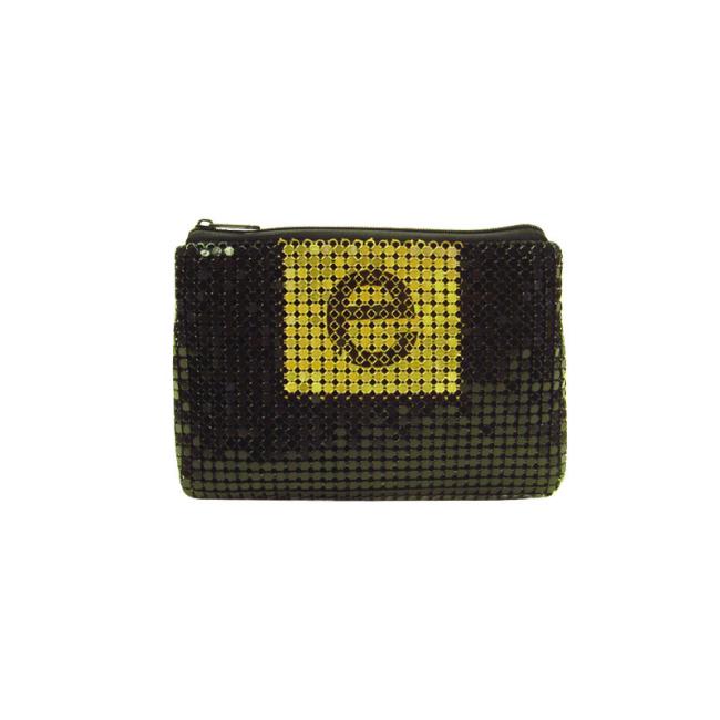 Black metal mesh bag