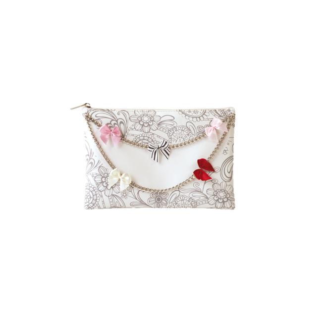 PU bag with bow chain